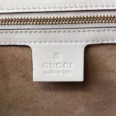 Pre-owned Gucci Sylvie White Python Handbag