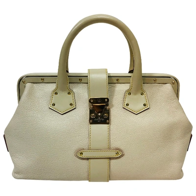 Pre-owned Louis Vuitton L'ingénieux Leather Handbag In Beige