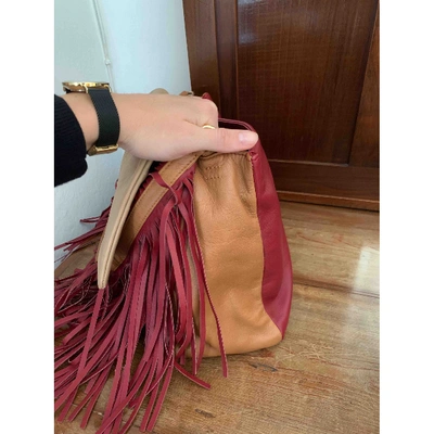 Pre-owned Sara Battaglia Leather Handbag In Brown