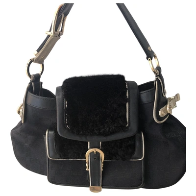Pre-owned Versace Black Wool Handbag