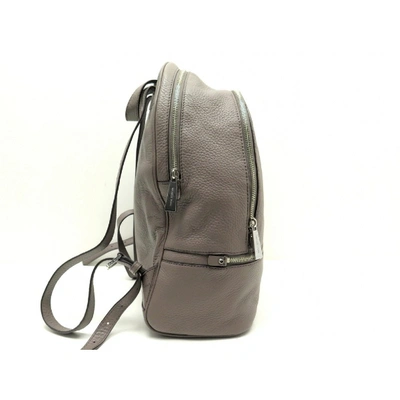 Pre-owned Michael Kors Rhea Grey Leather Backpack