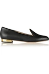 CHARLOTTE OLYMPIA ABC leather slippers