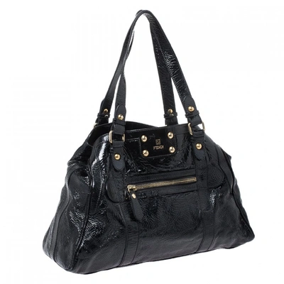 Pre-owned Fendi Black Patent Leather Handbag