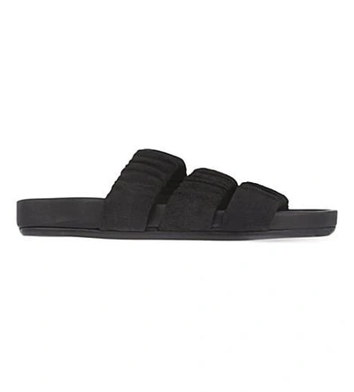 Shop Rick Owens Elasticated Slide Sandals In Black