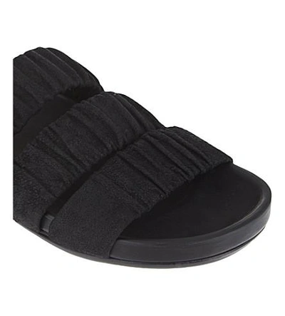 Shop Rick Owens Elasticated Slide Sandals In Black