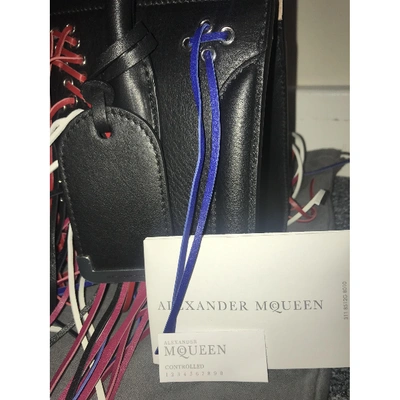 Pre-owned Alexander Mcqueen Heroine Black Leather Handbag