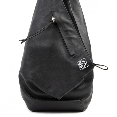Pre-owned Loewe Anton Leather Backpack In Black