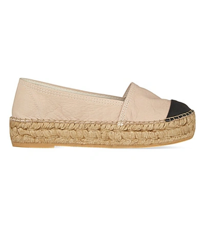 Kg Kurt Geiger Mellow Leather Espadrilles In Nude