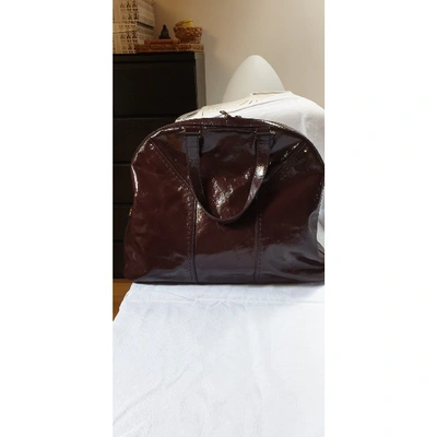 Pre-owned Saint Laurent Muse Patent Leather Handbag In Purple