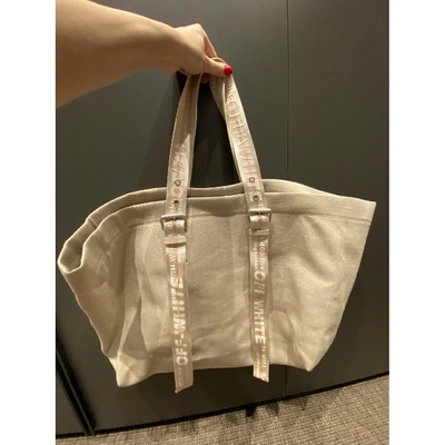 Pre-owned Off-white Cloth Handbag In Beige