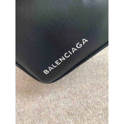 Pre-owned Balenciaga Triangle Black Leather Handbag