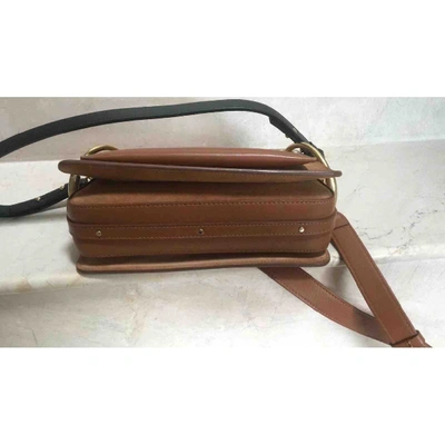 Pre-owned Chloé Leather Clutch Bag In Camel