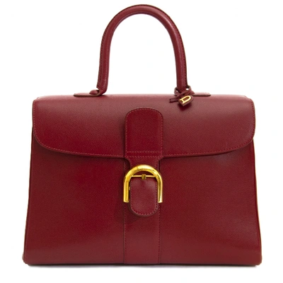 Pre-owned Delvaux Le Brillant Red Leather Handbag