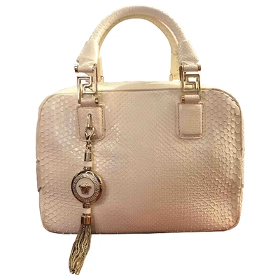 Pre-owned Versace White Leather Handbag