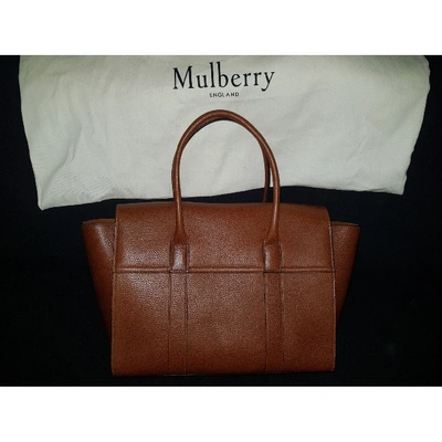 Pre-owned Mulberry Bayswater Tote Leather Handbag In Camel