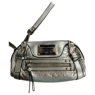 Pre-owned Dolce & Gabbana Leather Handbag In Silver