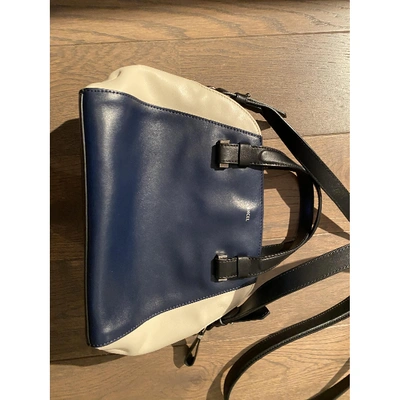 Pre-owned Lancel Solferino Blue Leather Handbag