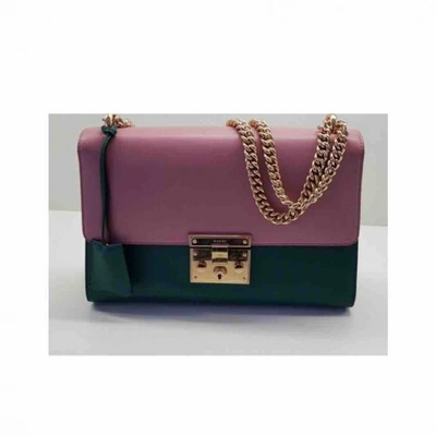 Pre-owned Gucci Padlock Green Leather Handbag