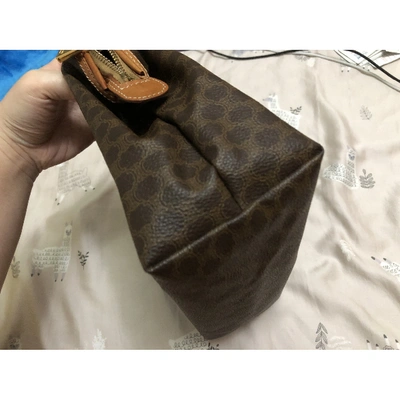 Pre-owned Celine Cloth Travel Bag In Brown