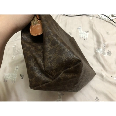 Pre-owned Celine Cloth Travel Bag In Brown