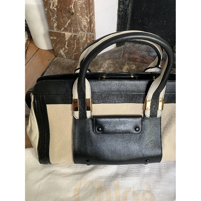 Pre-owned Chloé Alice Leather Handbag In Beige