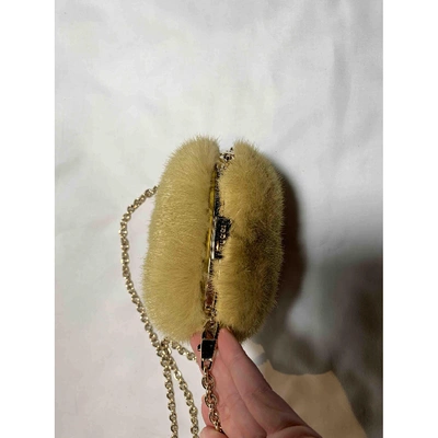Pre-owned Gucci Yellow Mink Handbag