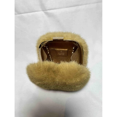 Pre-owned Gucci Yellow Mink Handbag