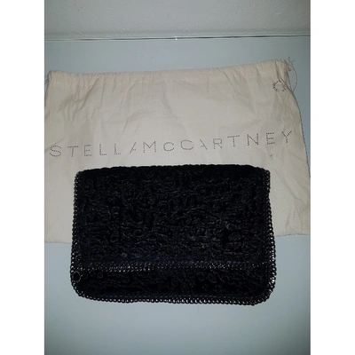 Pre-owned Stella Mccartney Falabella Cloth Clutch Bag In Black