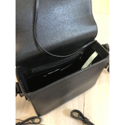 Pre-owned Off-white Binder Black Leather Handbag