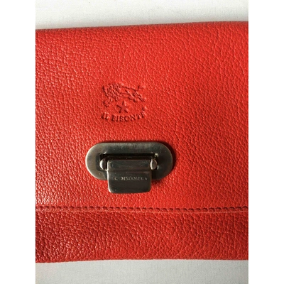 Pre-owned Il Bisonte Red Leather Clutch Bag