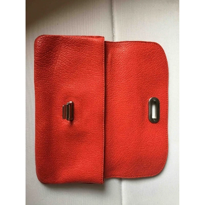 Pre-owned Il Bisonte Red Leather Clutch Bag