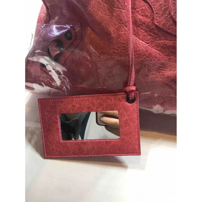 Pre-owned Balenciaga Weekender Leather Handbag In Pink