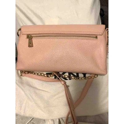 Pre-owned Dkny Leather Crossbody Bag In Pink
