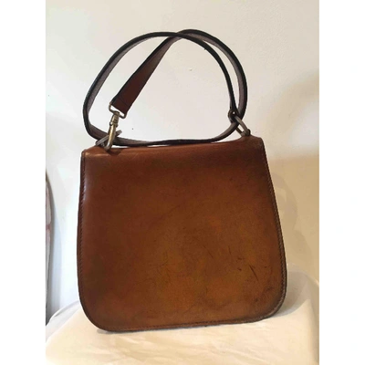 Pre-owned Delvaux Camel Leather Handbag