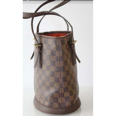 Pre-owned Louis Vuitton Bucket  Brown Cloth Handbag