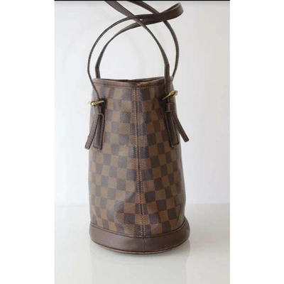 Pre-owned Louis Vuitton Bucket  Brown Cloth Handbag