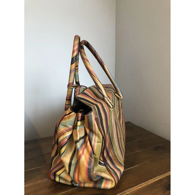 Pre-owned Paul Smith Patent Leather Tote In Multicolour