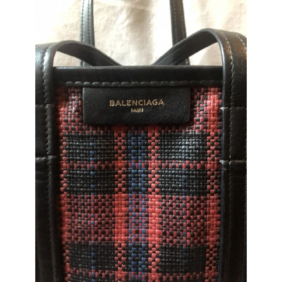 Pre-owned Balenciaga Bazar Bag Burgundy Leather Handbag