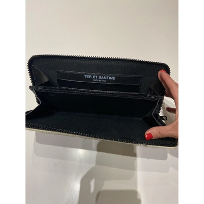 Pre-owned Ter Et Bantine Leather Clutch Bag In Black