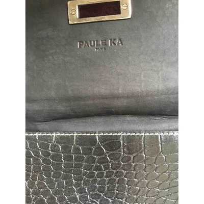 Pre-owned Paule Ka Leather Handbag In Black
