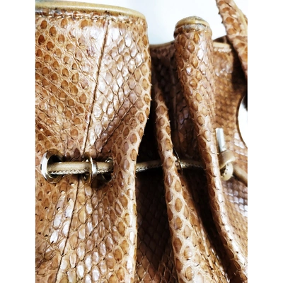 Pre-owned Bulgari Brown Python Handbag