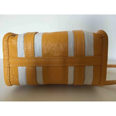 Pre-owned Balenciaga Bazar Bag Yellow Leather Handbag