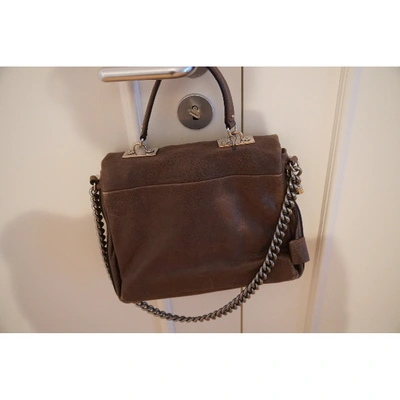 Pre-owned Celine Classic Khaki Leather Handbag