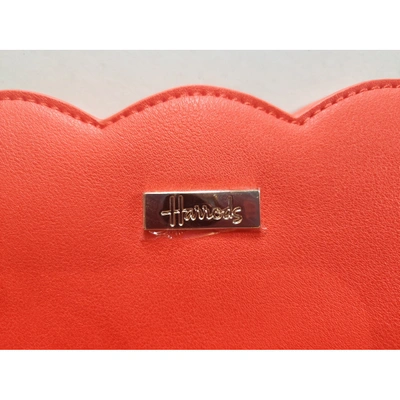 Pre-owned Harrods Orange Patent Leather Clutch Bag