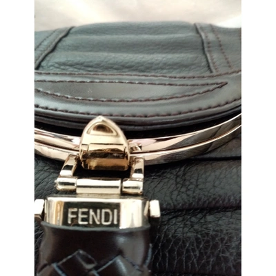 Pre-owned Fendi Spy Brown Leather Handbag