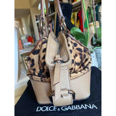 Pre-owned Dolce & Gabbana Cloth Handbag In Brown