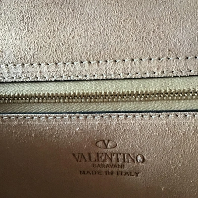 Pre-owned Valentino Garavani Panther Bag Beige Leather Handbag