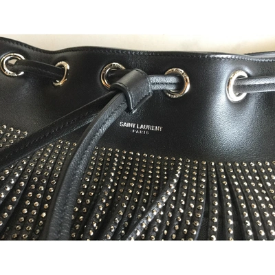 Pre-owned Saint Laurent Emmanuelle Leather Handbag In Black