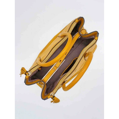 Pre-owned Anya Hindmarch Ebury Maxi  Leather Handbag In Yellow
