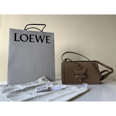 Pre-owned Loewe Barcelona Brown Leather Handbag